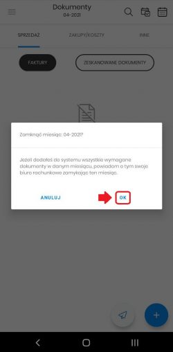 EasyTax Accounting Zamknięcie miesiąca potwierdzenie